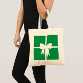 Tote Bag Enveloppé vert présent (Devant (produit))