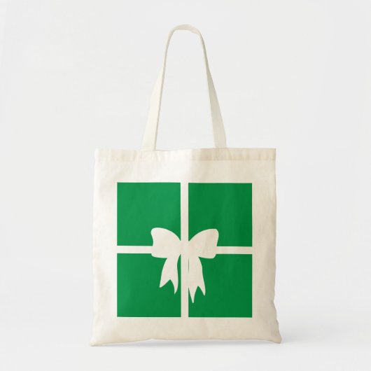 Tote Bag Enveloppé vert présent (Devant)