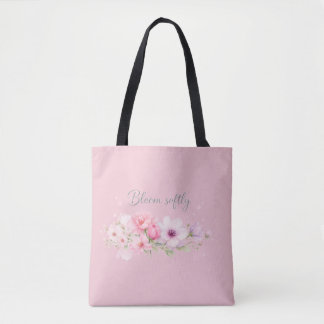 Tote Bag Épanouissement Douce – Fleurs Aquarelles Pastel