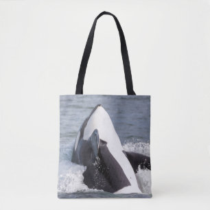 Tote Bag Épaulard faisant une cabriole