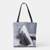 Tote Bag Épaulard faisant une cabriole (Dos)