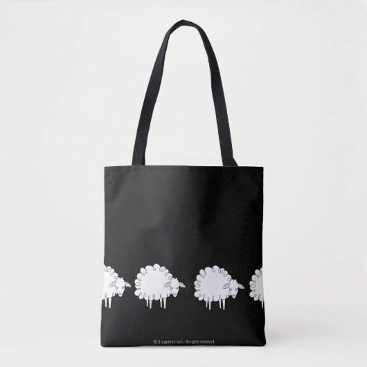 Tote Bag Épaule à mouton blanc FOURRE-TOUT (Devant)