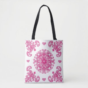 Tote Bag Épaule de conception florale complexe