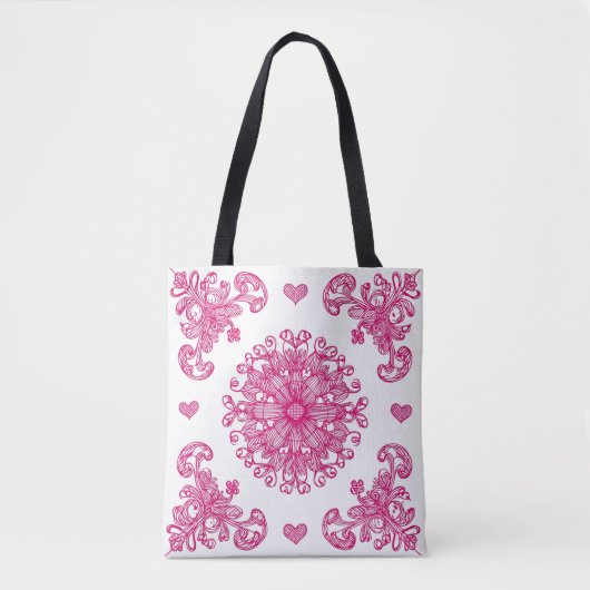 Tote Bag Épaule de conception florale complexe (Devant)
