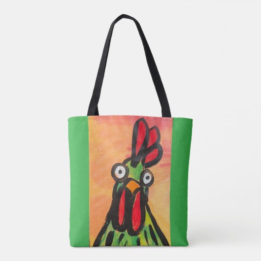 Tote Bag Épaule de poulet vert fourre-tout (Dos)