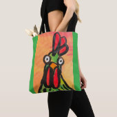 Tote Bag Épaule de poulet vert fourre-tout (De près)