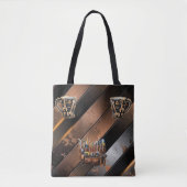 Tote Bag Épaule en noir et cuivre dramatique Fourre-tout (Devant)
