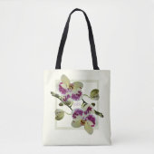 Tote Bag Épaule faite sur commande Fourre-tout d'orchidées (Devant)