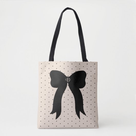 Tote Bag Épaule faite sur commande noire combinée (Devant)