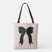 Tote Bag Épaule faite sur commande noire combinée (Dos)