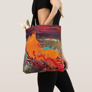Tote Bag Épaule Fourre-tout Abstraite tout-en-impression