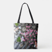 Tote Bag Épaule Fourre-tout avec Koi et fleurs (Dos)