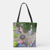 Tote Bag Épaule Fourre-tout d'étang de Koi (Dos)