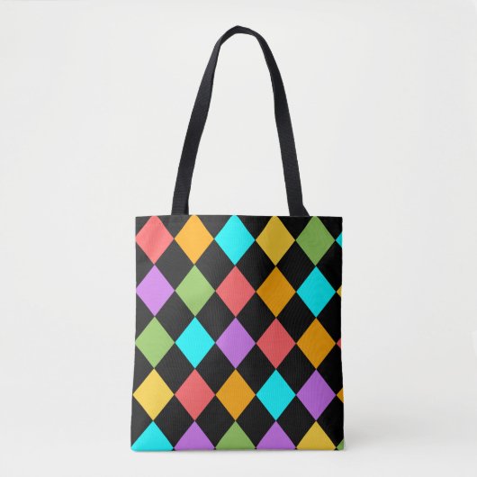 Tote Bag Épaule motif de design coloré (Devant)