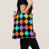Tote Bag Épaule motif de design coloré (De près)