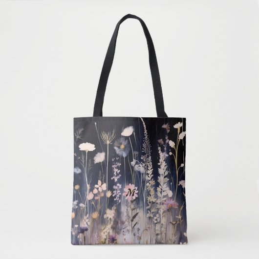 Tote Bag Épaules fleurs sauvages d'aquarelle Fourre-tout (Devant)