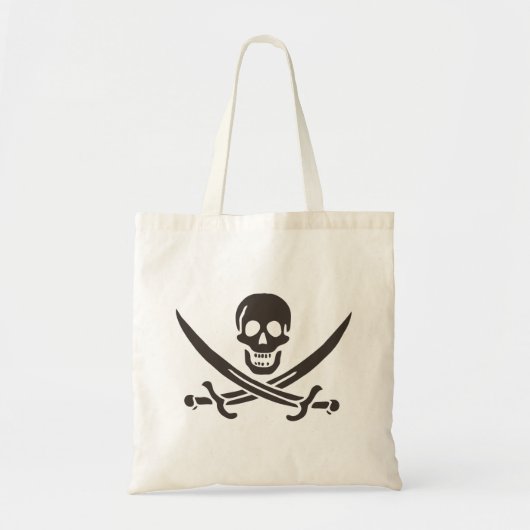 Tote Bag Épées de crâne en obsidienne Drapeau de pirate de  (Devant)