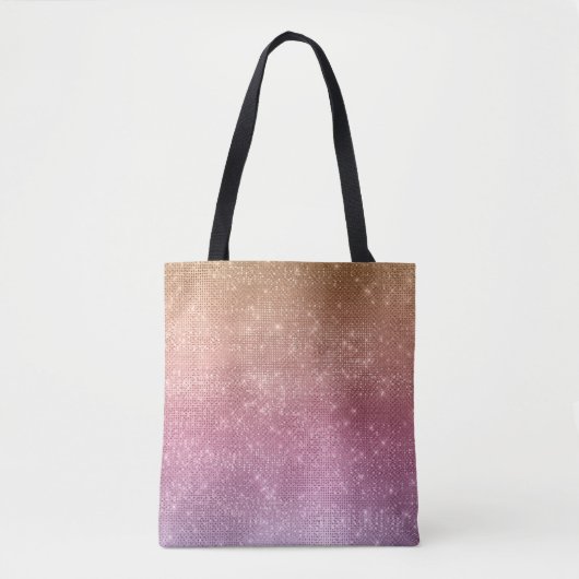 Tote Bag Éperche violette rose rose or (Devant)