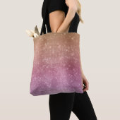 Tote Bag Éperche violette rose rose or (De près)