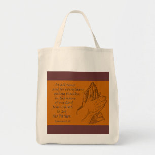 Tote Bag Ephésiens 5:20 En tout temps...remercier
