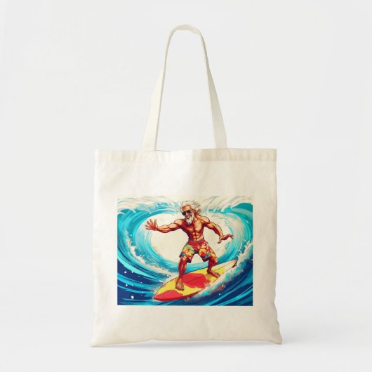 Tote Bag Epic Senior Surfer Riding Vagues avec style (Devant)