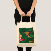 Tote Bag Épicerie Fourre-tout "colibri d'amour " (Devant (produit))