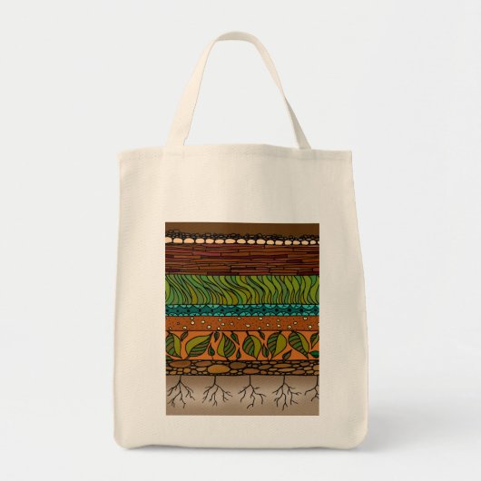Tote Bag Épicerie Fourre-tout de ~ d'éléments de la terre (Devant)