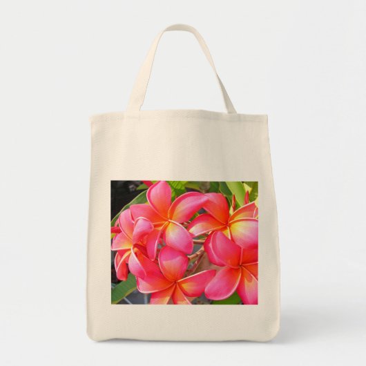 Tote Bag Épicerie Fourre-tout de Plumeria (Devant)