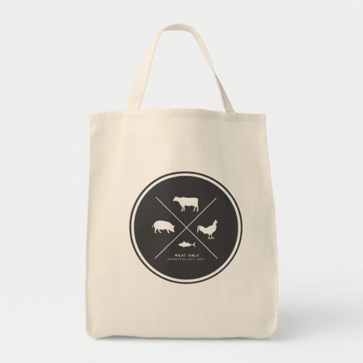 Tote Bag Épicerie Fourre-tout de viande seulement (Devant)