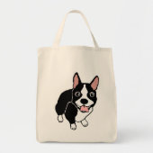 Tote Bag Épicerie heureuse Fourre-tout de Boston Terrier (Devant)