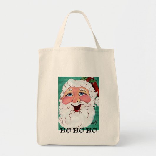 Tote Bag Épicerie heureuse Fourre-tout de Père Noël (Devant)
