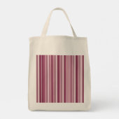 Tote Bag Épicerie personnalisée à rayures rose moderne (Dos)