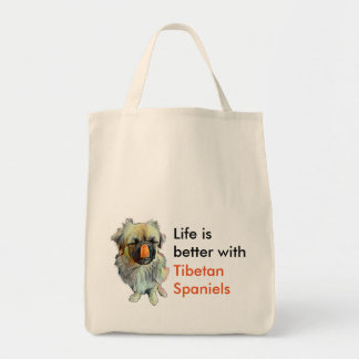 Tote Bag Épicerie tibétaine Fourre-tout d'épagneul