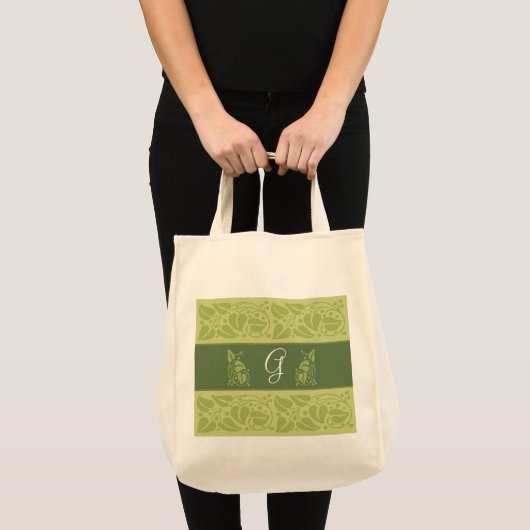 Tote Bag Épicerie verte Fourre-tout de monogramme d'Eco (Devant (produit))