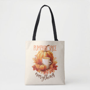 Tote Bag Épices citrouilles - Foliage de fin et d'automne