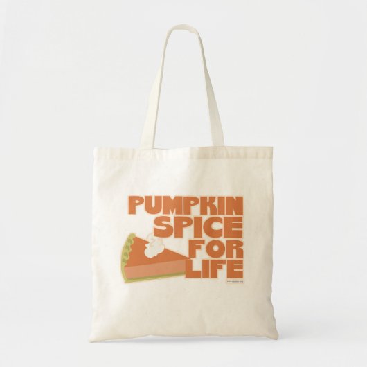 Tote Bag Épices citrouilles pour la vie Conception de tarte (Devant)