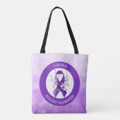 Tote Bag Epilepsy Warrior | Purple Awareness Ribbon (Dos)