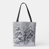 Tote Bag Épinette blanche couverte de neige (Dos)