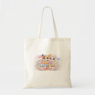 Tote Bag Épinglette Pastel Animaux Couple Mariés Kawaii Mig