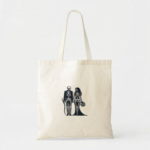 Tote Bag Épouse et chambre gothique de squelette - Jusqu'à