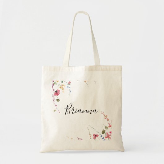 Tote Bag Épouse florale classique et colorée (Devant)