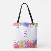 Tote Bag Épouse florale violette (Dos)
