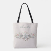 Tote Bag Épouse verte et blanche de la Fleur des années 70 (Dos)