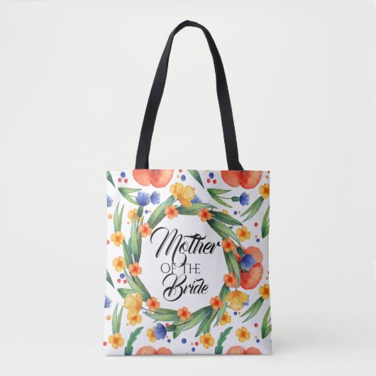 Tote Bag Equarelle d'été mère de la mariée collage chic (Devant)