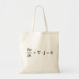 Tote Bag équation de continuité, tous les champs de physiqu