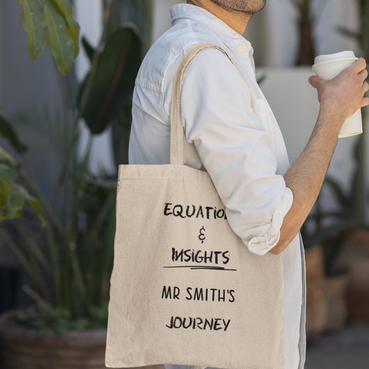 Tote Bag Equations et idées Professeur de mathématiques per