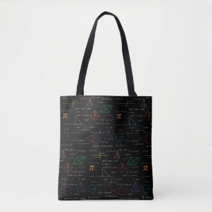 Tote Bag Équations mathématiques colorées Formules mathémat