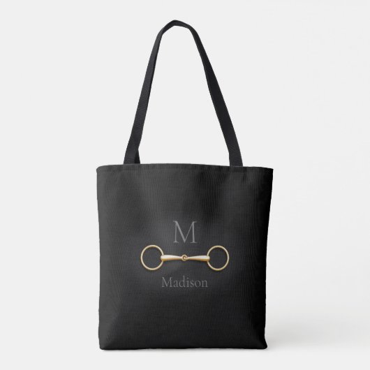 Tote Bag Équestre monogrammé de l'or (Dos)