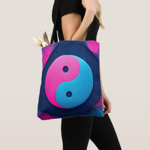 Tote Bag Équilibre géométrique : Motif dynamique Yin Yang