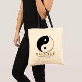 Tote Bag équilibre yoga yin yang avec citation (Devant (produit))